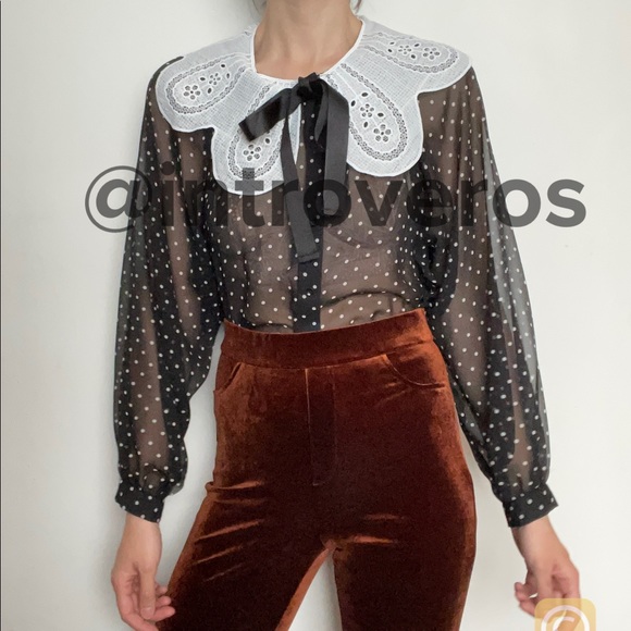 ZARA Polka Dot Blouse - Picture 4 of 16